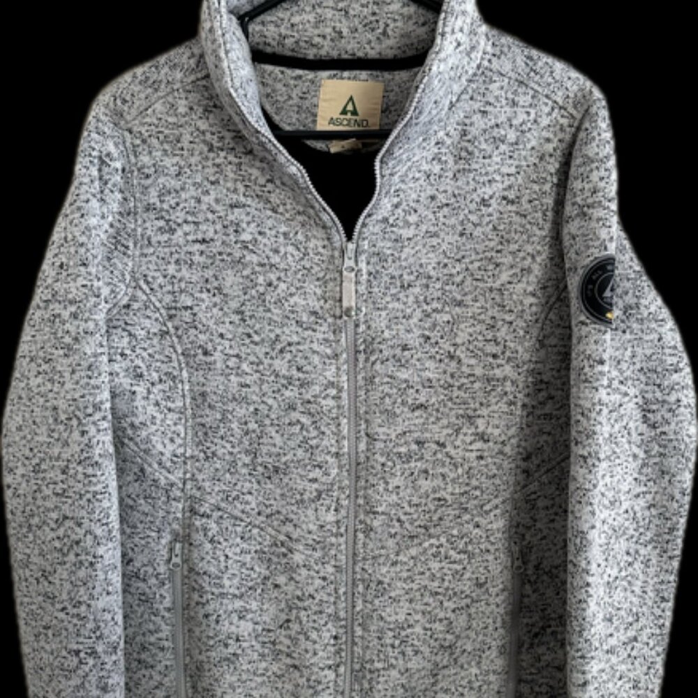 Ascend Women's Gray Sherpa-Lined Jacket, Size Medium